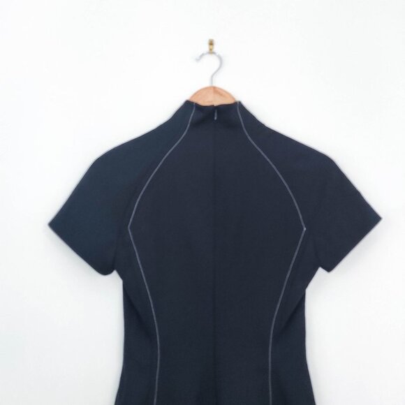 Jean Charles de Castelbajac Keith Haring Mock Neck Wool Midi Dress 38 6 - Picture 11 of 15